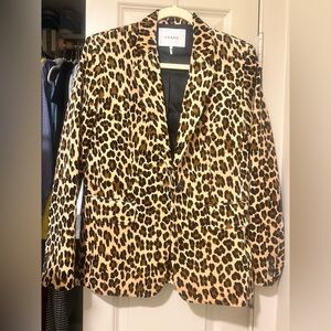 FRAME Animal Print Blazer